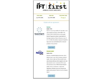 Picture of Exhibitor Spotlight Email  - 4 Weeks Prior to Event